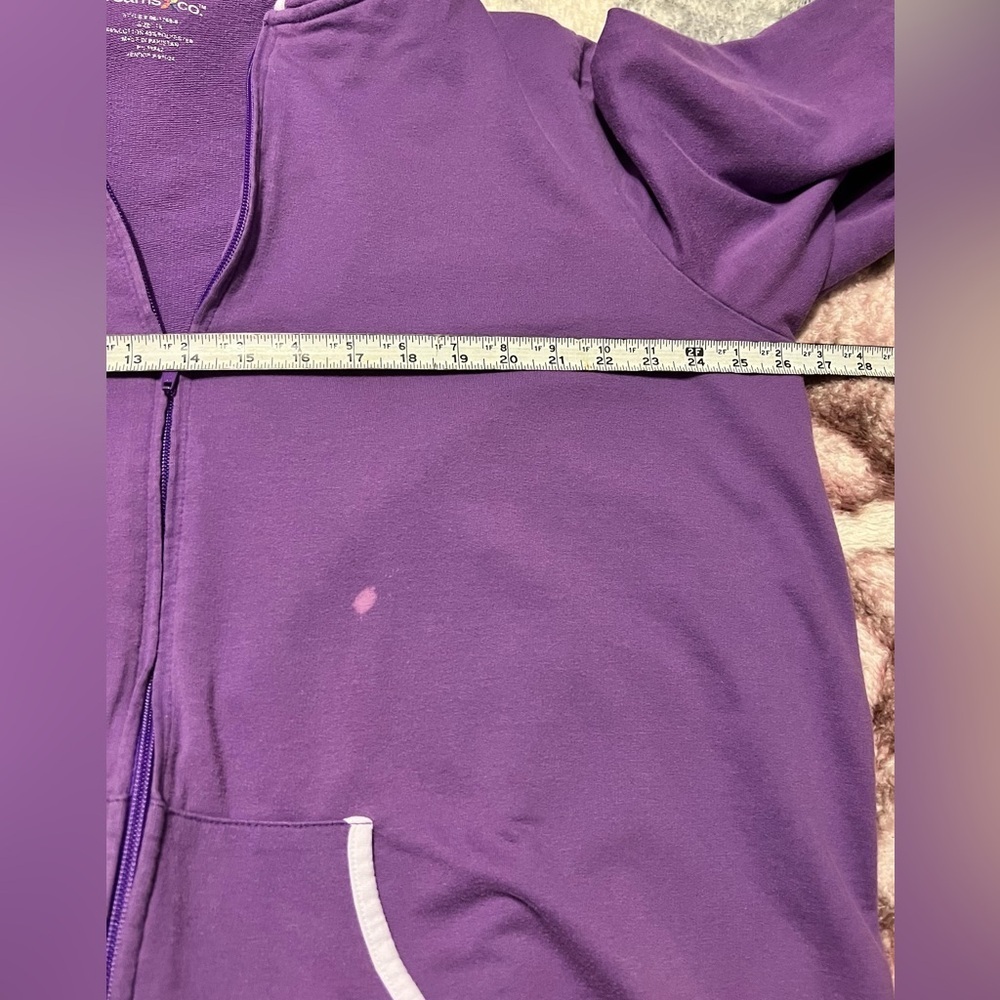Dreams & Co Purple Hooded Zip-Up Robe Women’s size 1x - Picture 6 of 7